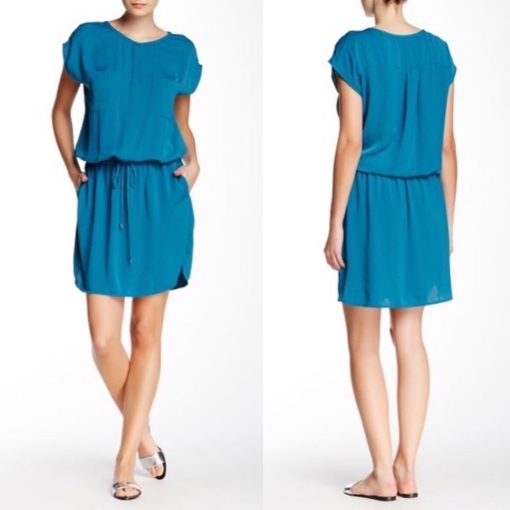Vince Short Sleeve Shirt Dress sz S|P